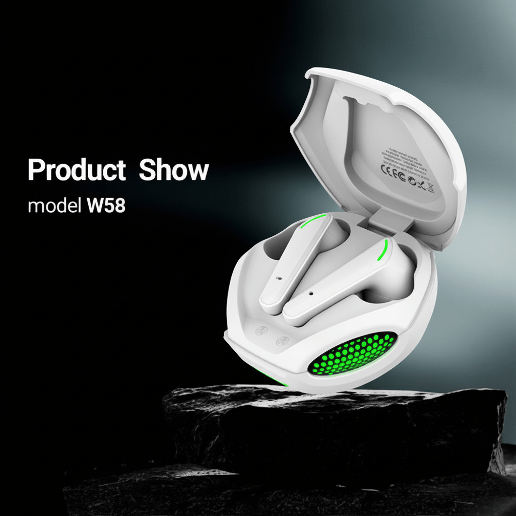 TWS Wireless Gaming Headset  HiFi Stereo Low-Latency Earbuds | Celebrat W58